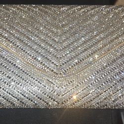 Silver crossbody bling purse
