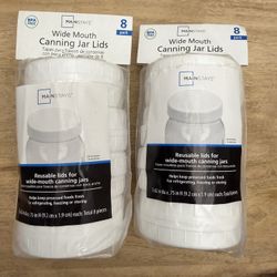 Mainstay Wide Mouth Canning Jar Lids 2x 8 Packs 