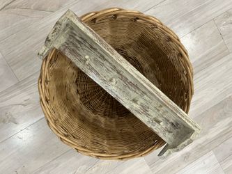 Vintage Rustic Wooden Shelf with Pegs