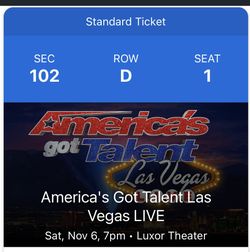 Americans Got Talent - Saturday November 6th - 4 tickets