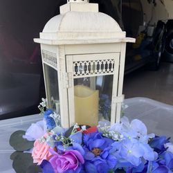 Rustic Lanterns (with Candles, Flowers And Sign)