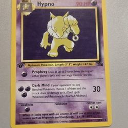 Pokémon Hypno 1st Edition 23/62 Fossil Non-Holo 1st Edition Card Mint