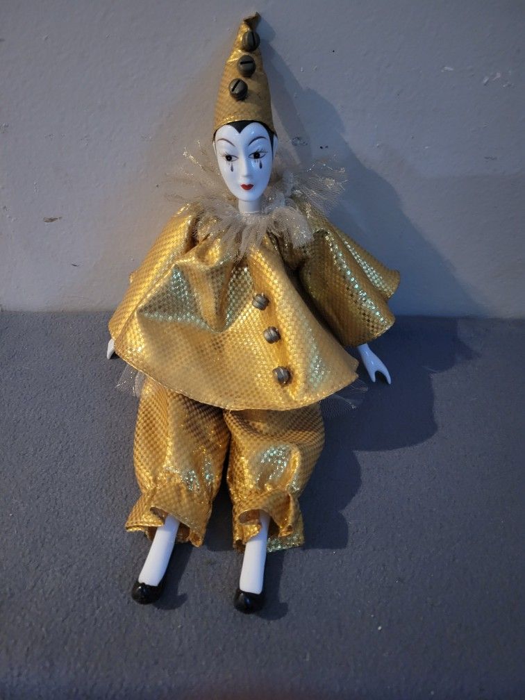 Jester/mardi Gras Porcelain Doll