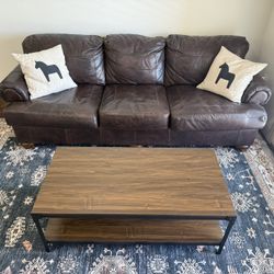 Brown Leather Couch
