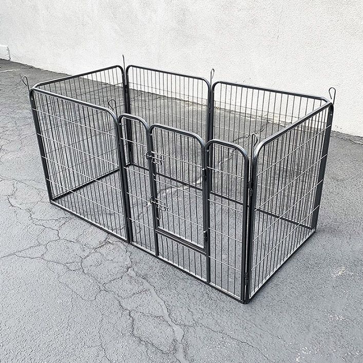 (NEW) $85 Heavy Duty 32” Tall x 32” Wide x 6-Panel Pet Playpen Dog Crate Kennel Exercise Cage Fence