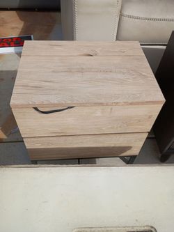 Loring 2 Drawer Nightstand with Charging Station and Vintage Oak for Project 62