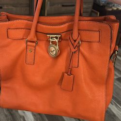Orange Michael Kors Purse Handbag