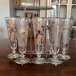 Libbey Caribbean Calypso Frosted Pilsner Glassware (set of 8)