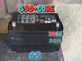 AGM Car Battery Group Size 65