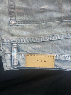mnml Metallic Holographic Denim Jeans