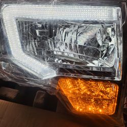 ‼️HEADLIGHTS WITH LED DRL FOR FORD F150 FITS  09 TO 14‼️ FAROS  PRINCIPALES PARA FORD F150 LE QUEDAN DEL 2009 AL 2014‼️‼️