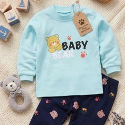 Premium Organic Cotton Kids Pajama Set - "Baby Bear" Playground Edition