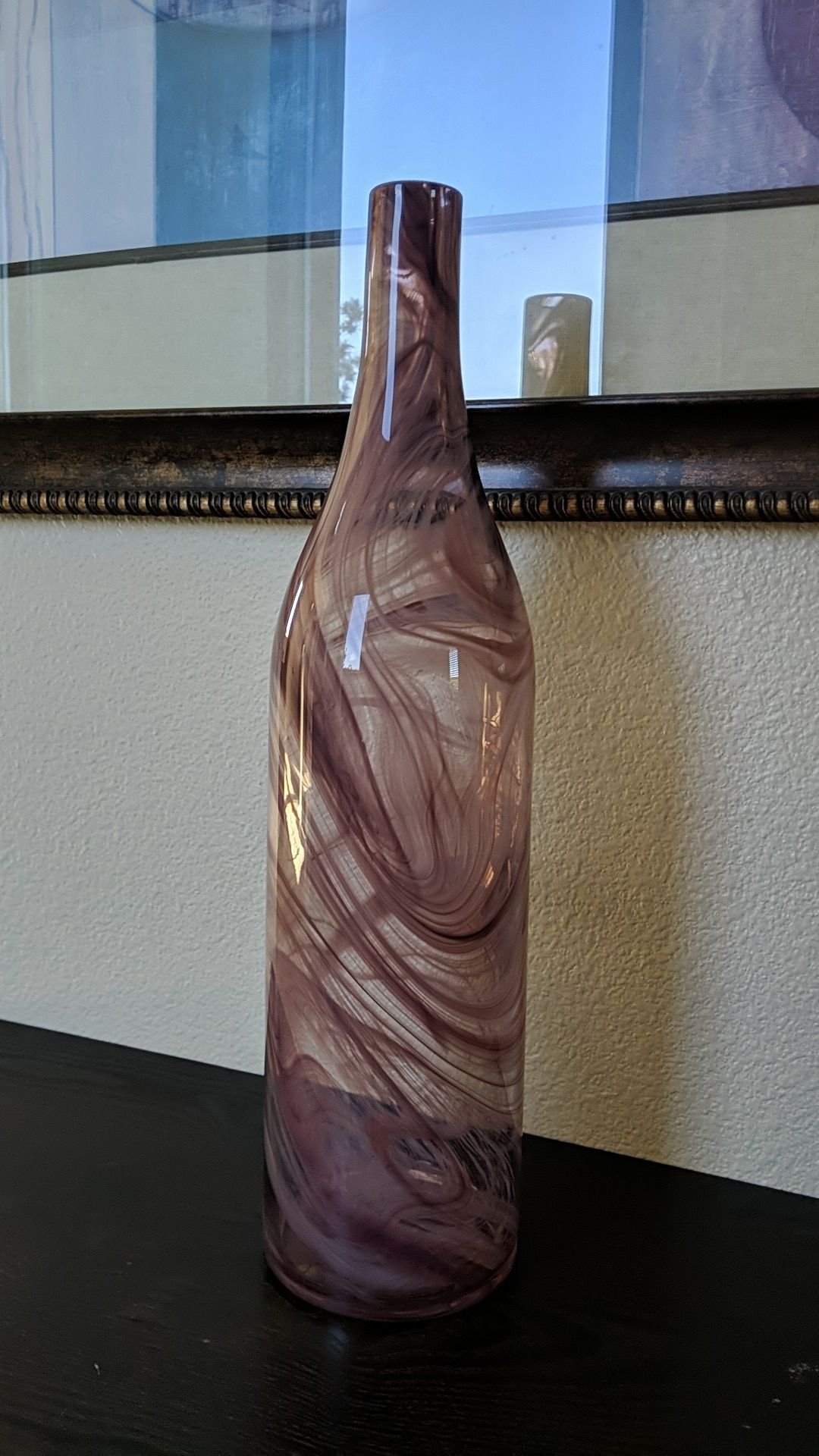 Purple glass vase