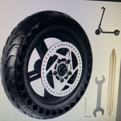 Scooter Wheel/Tire, New 8.5” Solid With Disc Brake