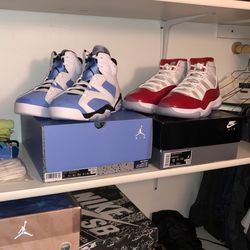Jordan 6 UNC & Jordan 11 Cherry