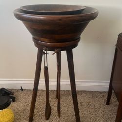 Antique Salad Turner on Stand