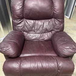 Burgundy Leather Recliner 