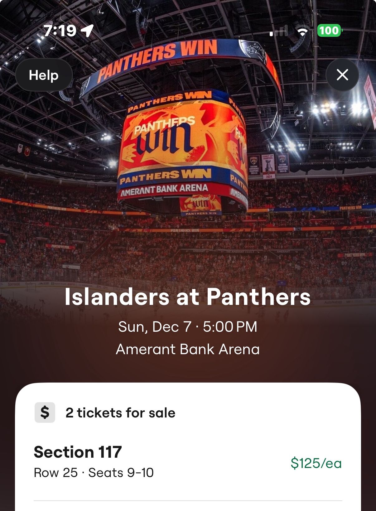 Panthers Vs Islanders