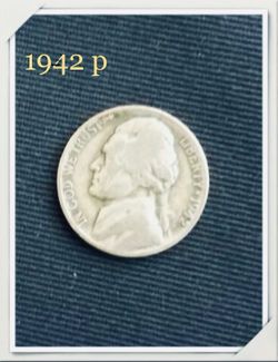 Jefferson nickel 1942 p