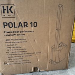 HK Audio Polar 10 powered high-performance column PA system. 
