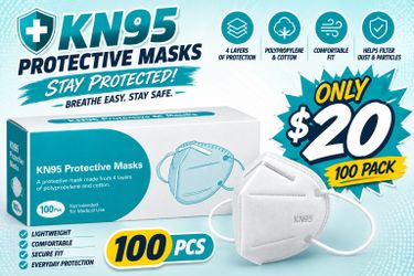 KN95 Protective Masks – 100 Count Box