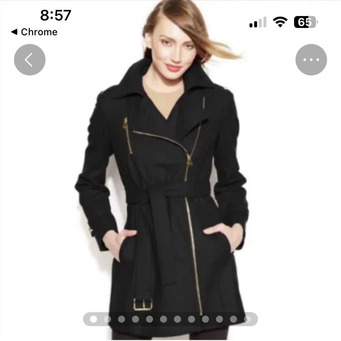 Women’s Michael Kors Black Pea Coat 
