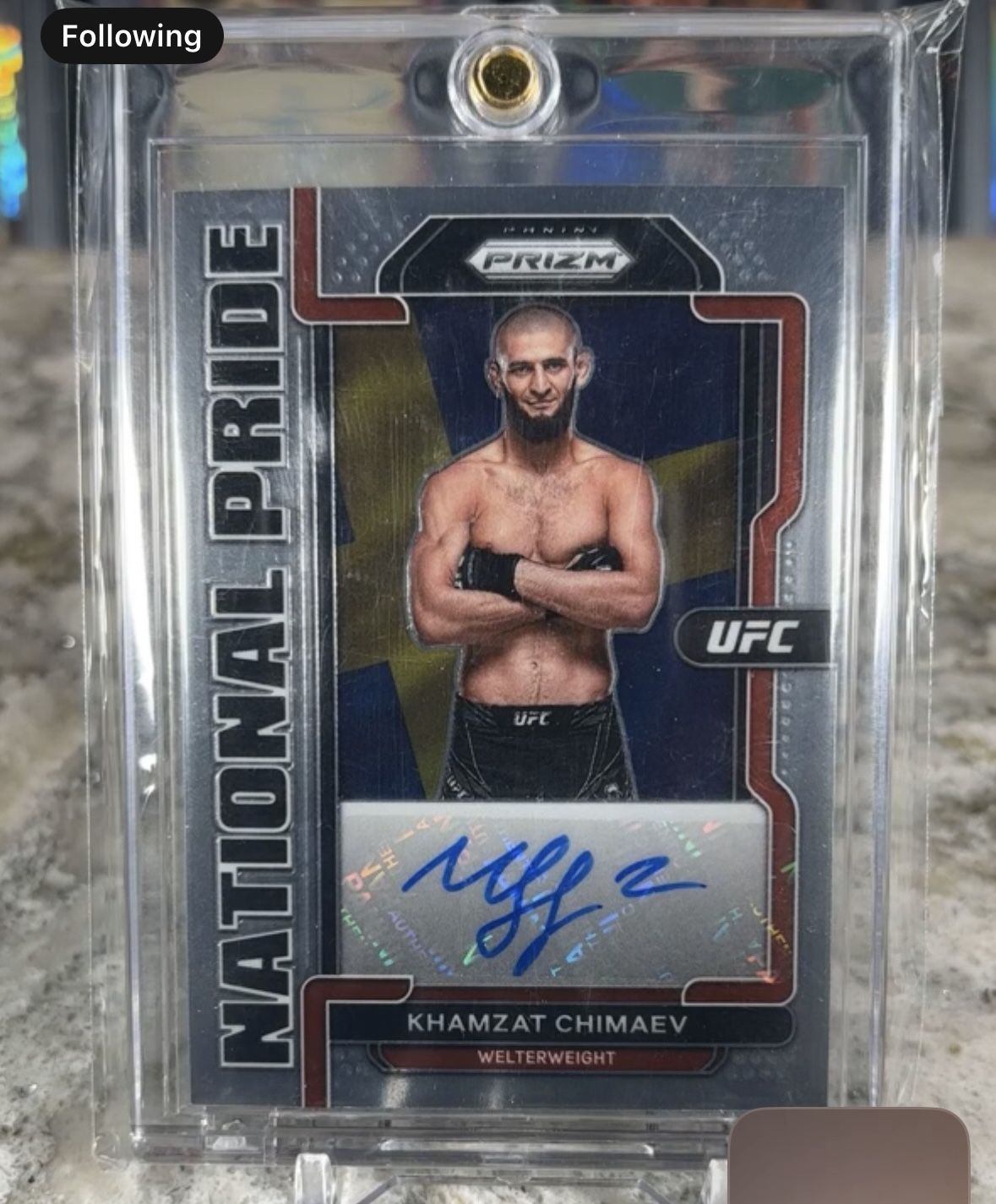Khamzat Chimaev Rookie Autograph Panini Prizm