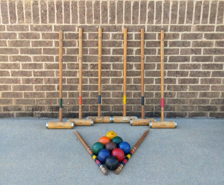 Vintage L.L. Bean Croquet Decor Pieces