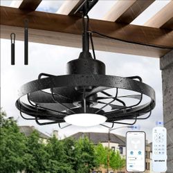 20" OUTDOOR CEILING FAN W. LIGHT & REMOTE! NEW IN BOX!
VENTILADOR PARA EXTERIORES C. LUZ Y REMOTO!