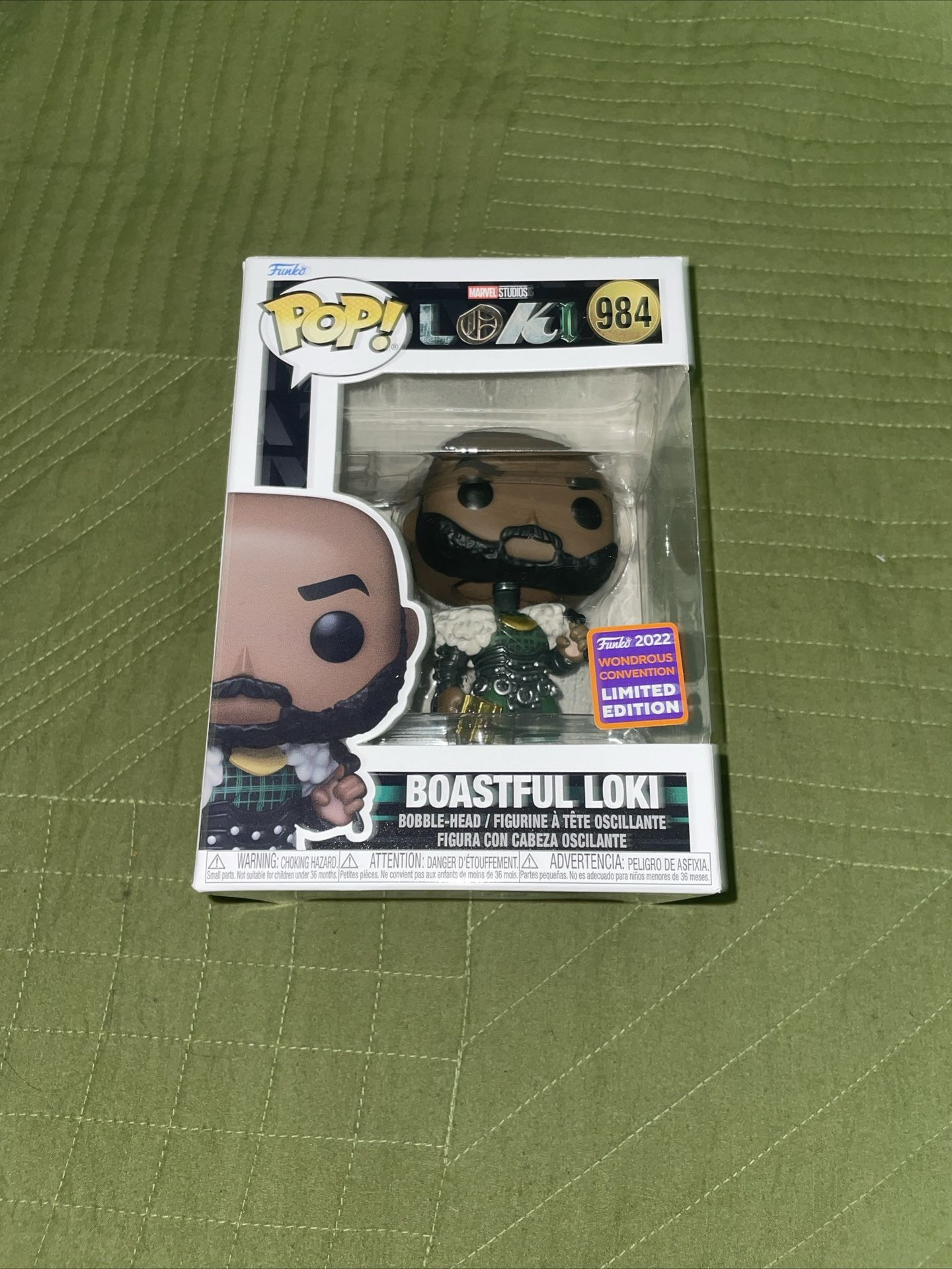 New Funko Pop Boastful Loki 984 Marvel Studios Wondrous Convention Vinyl Figure