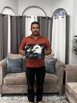 Bald Eagle Black and White Painting original painting