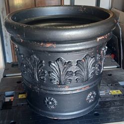 Large Terracotta (painted black) Planter Flower Pot 