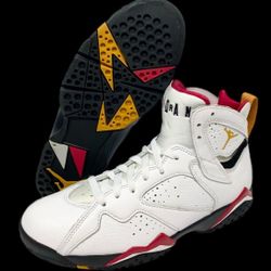Nike Air Jordan 7 Retro Cardinal 2022 White Red Black CU9307-106 Mens 8 Womens 9.5