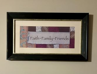 Faith Family Friends Framed Wall Art