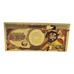 24k Gold Plated, Usopp (One Piece) Bill/Banknote, Anime