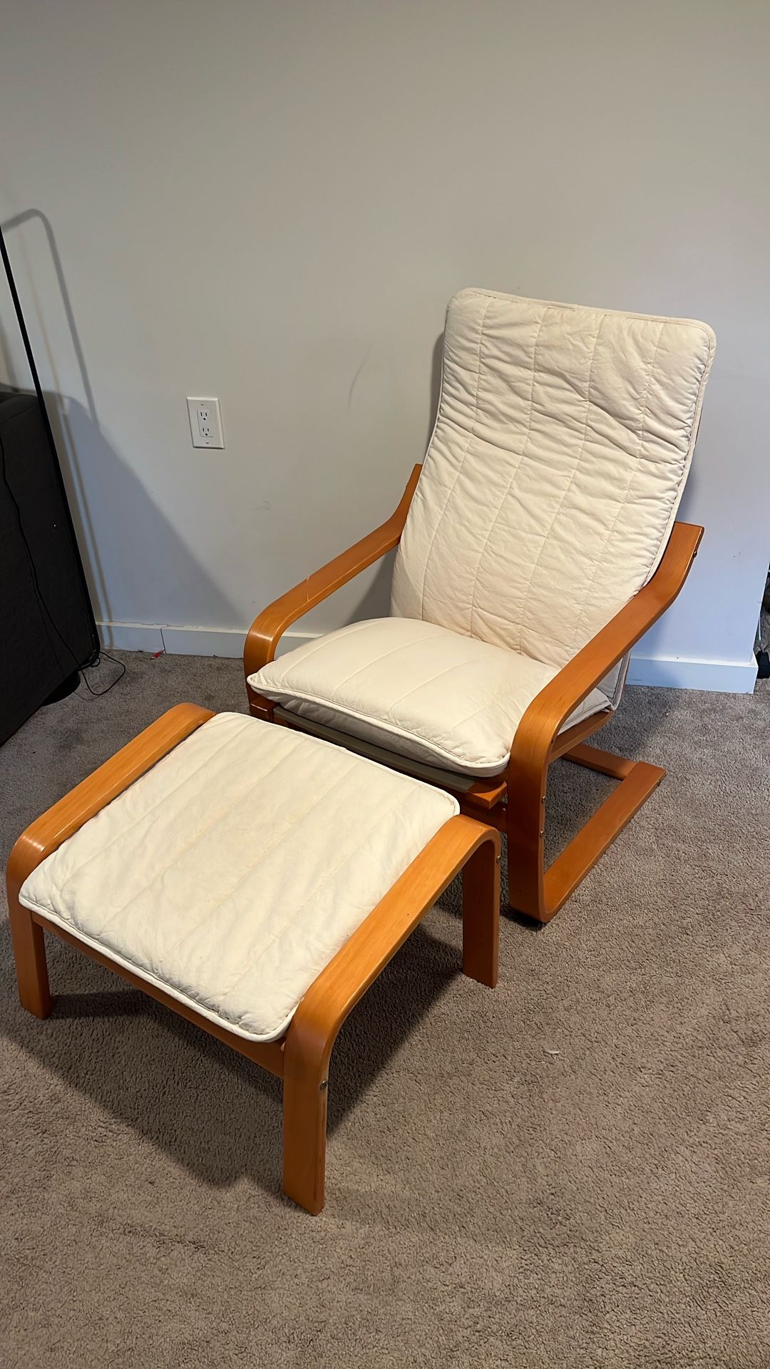 IKEA Poang Chair And Ottoman