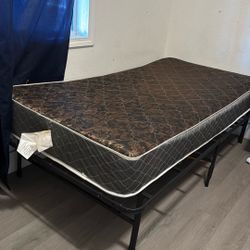 A Twin Size Bed With Frame