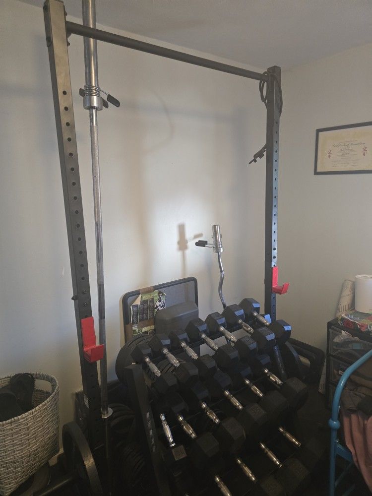 Olympic Weights And Rubber Dumbells