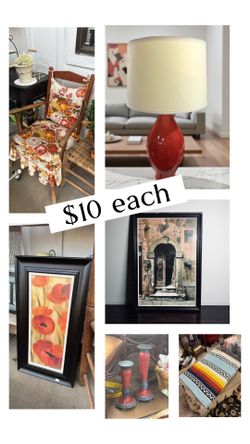 Lamp Wall Art Vintage Chair Candle Sticks Blanket