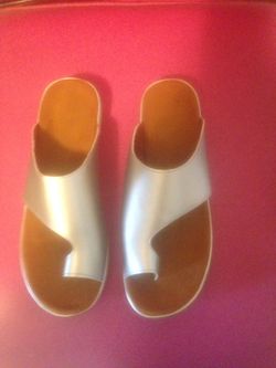 Leather silver sandal