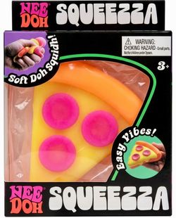 Authentic NeeDoh SQUEEZZA Pizza Slice Squishy Toy NEE DOH Squeeza Toy