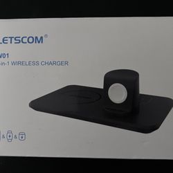 3-in-1 Wireless Charger Station for iPhone Apple Watch(USB-A) & Air pods 2/Pro