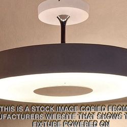 PHILLIPS FORECAST 17.5” White Etched Glass Semi-Flush Ceiling Drum Light Fixture