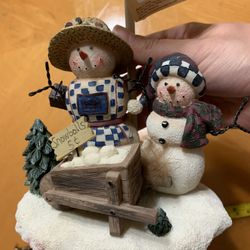 Yankee Candle Crazy Mountain Snowman Tealight Candle Holder with Glass Shade Coral Springs 33071