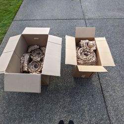 Two Large Sturdy Cardboard Boxes and Packing Material