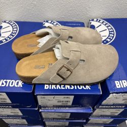 Birkenstock Boston Clog Grey Suede