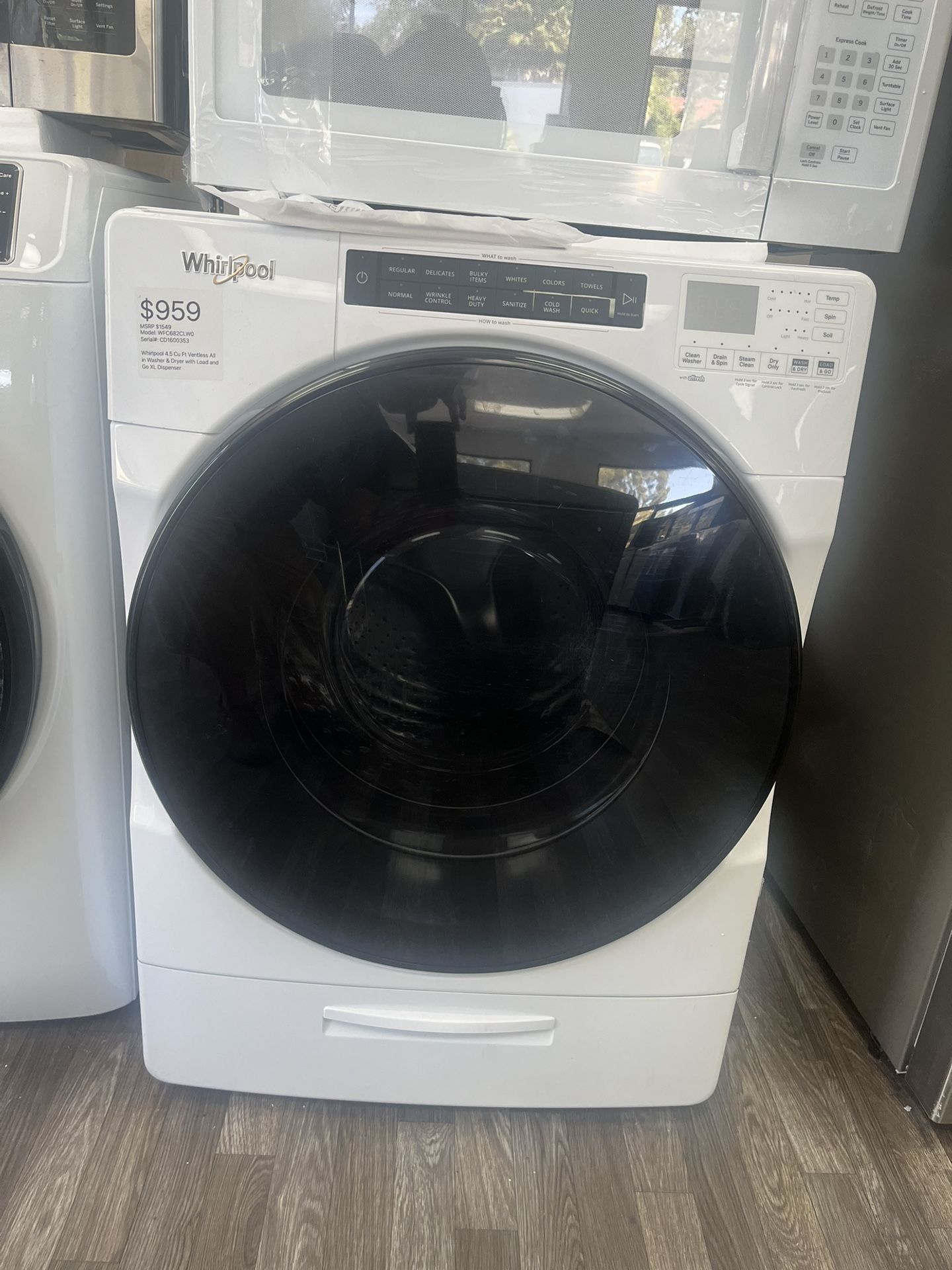 All-in-One Ventless Washer & Dryer By Whirlpool For Only $959!