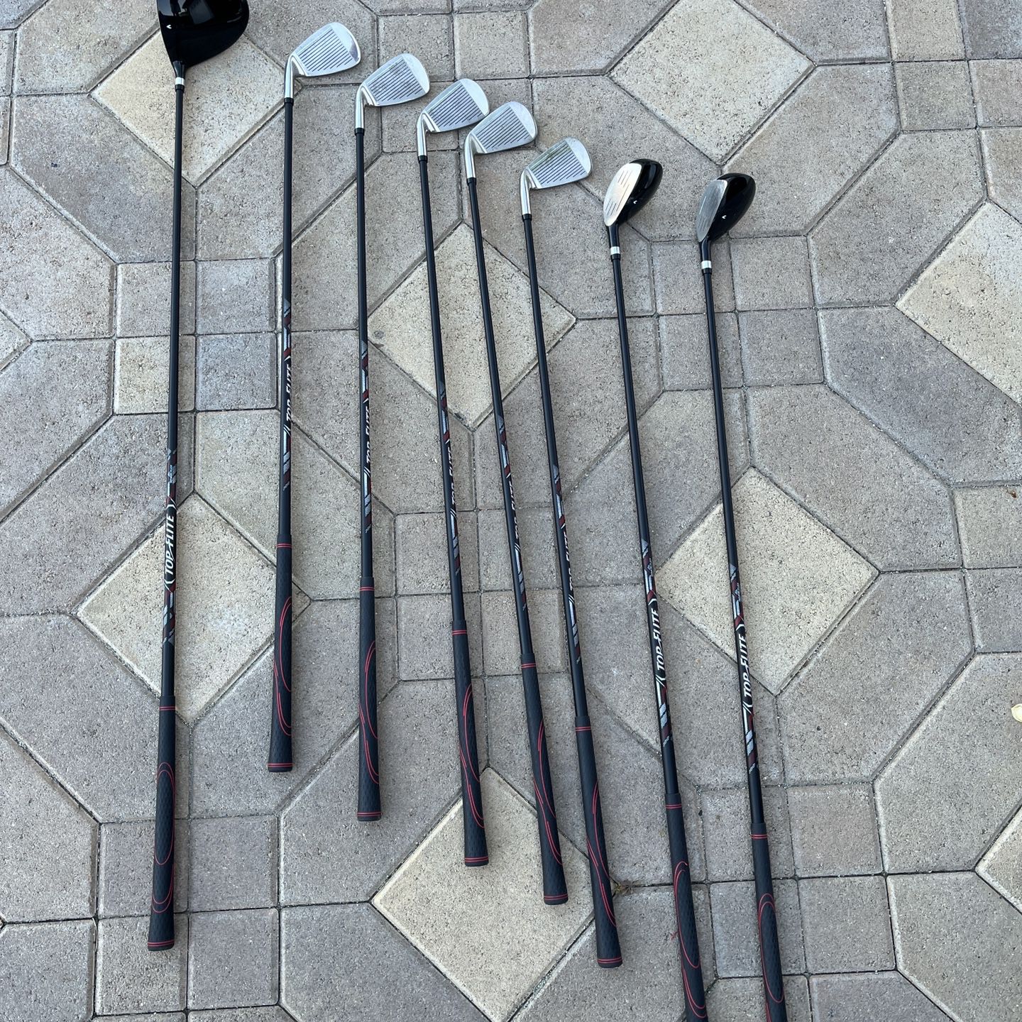 Golf Clubs - Driver, Hybrid, and Irons 