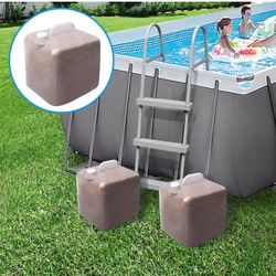 NEW  2 Pack Extra Thick Swimming Pool Ladder Weights- Foldable Sandbag - Fillable Anchor Bag Container for Ground Pool Entry System (Without Sand)