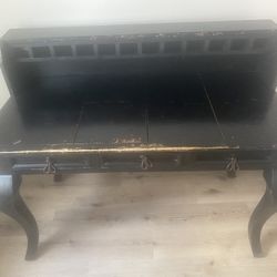 $20 Wooden Vintage Desk With Pigeon Hole Cubbies 